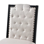 6-Piece Kitchen Dining Table Set, 60' Rectangular Table and 4 High-Back Tufted Chairs & 1 Bench for Dining Room and Kitchen (Black) (OLD SKU: N752S000080) Dining Table Set