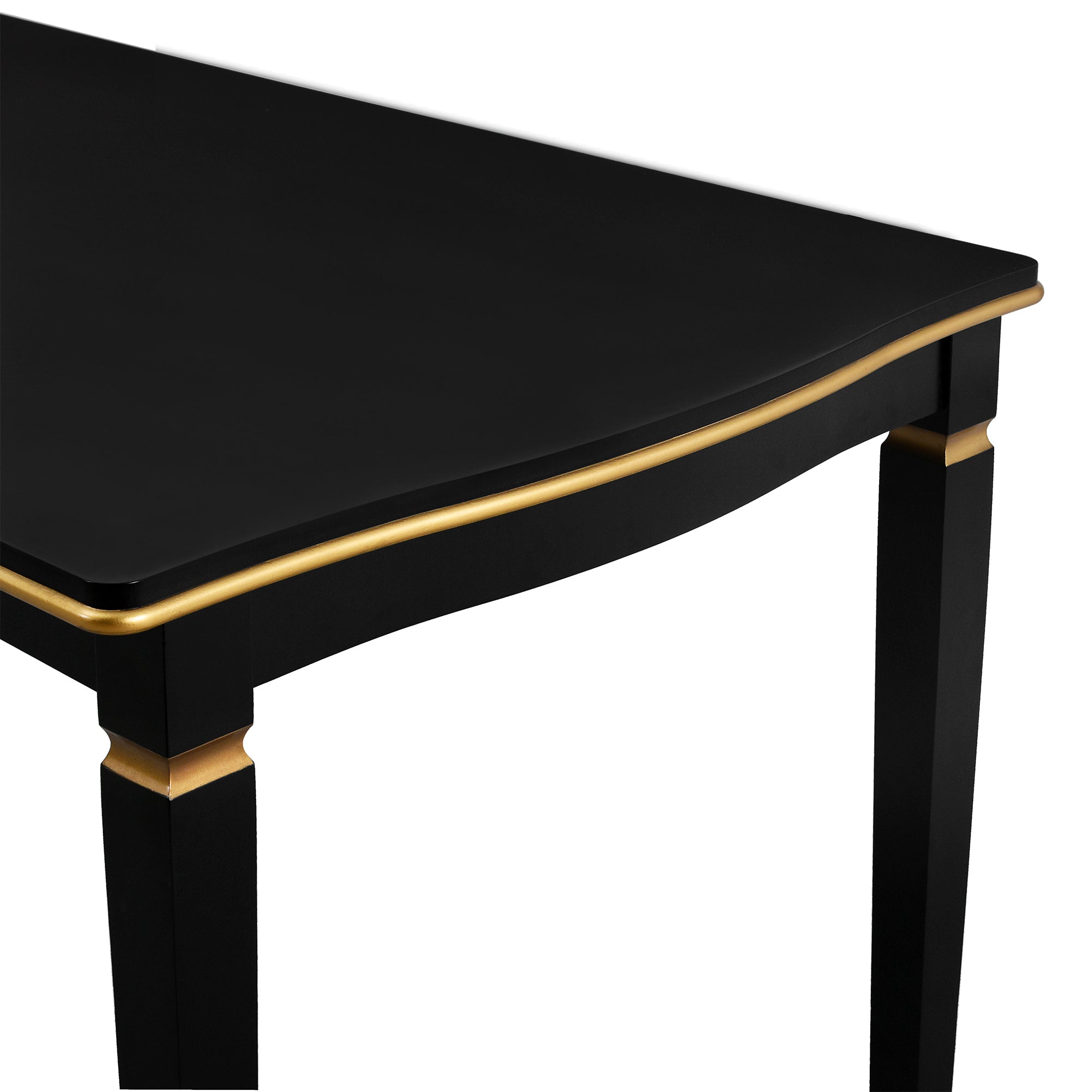 6-Piece Kitchen Dining Table Set, 60' Rectangular Table and 4 High-Back Tufted Chairs & 1 Bench for Dining Room and Kitchen (Black) (OLD SKU: N752S000080) Dining Table Set