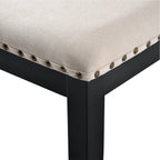 6-Piece Kitchen Dining Table Set, 60' Rectangular Table and 4 High-Back Tufted Chairs & 1 Bench for Dining Room and Kitchen (Black) (OLD SKU: N752S000080) Dining Table Set