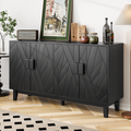 Modern Style Buffet Cabinet, Storage Side Cabinet Buffet Cabinet, Medieval Modern Multifunctional Decorative Cabinet Suitable For Living Room, Dining Room, Entrance, Corridor, Kitchen, Black