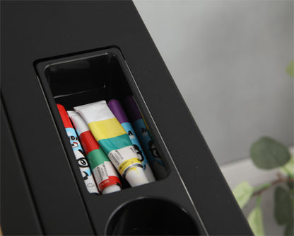 Hand crank adjustable tempered glass drafting drawing and printing table with chair and storage space for living room, study, bedroom