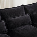 UNITED WE WIN Chenille, high quality sponge filling, solid wood frame, oversized four-seater, U-shaped combination sofa