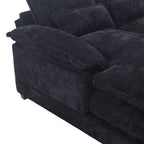 UNITED WE WIN Chenille, high quality sponge filling, solid wood frame, oversized four-seater, U-shaped combination sofa