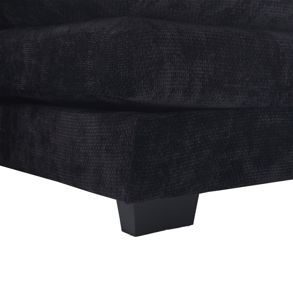UNITED WE WIN Chenille, high quality sponge filling, solid wood frame, oversized four-seater, U-shaped combination sofa