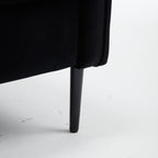 Accent Chair for Living Room, Velvet Comfy Single Sofa Chair Mid-Century Modern Armchair with 1 Pillow and Metal Legs for Bedroom Office Reading