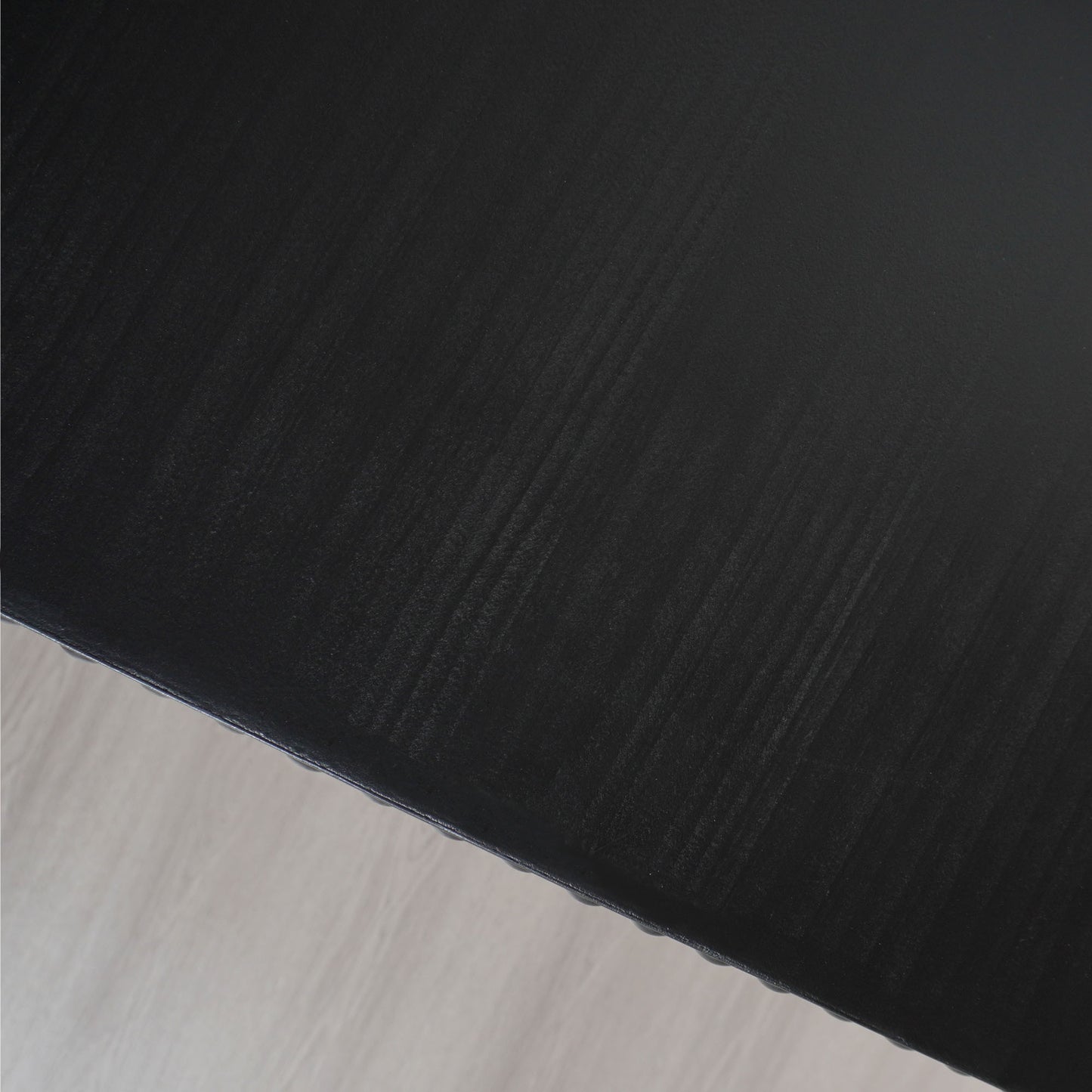 Black wood Console Table, 59in Entryway Table, Curved Waterfall-style Table,Console table with wood beads,Entrance Table for Entryway, Hallway, Living Room, Foyer, Corridor, Office