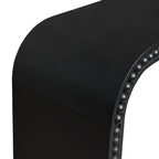 Black wood Console Table, 59in Entryway Table, Curved Waterfall-style Table,Console table with wood beads,Entrance Table for Entryway, Hallway, Living Room, Foyer, Corridor, Office