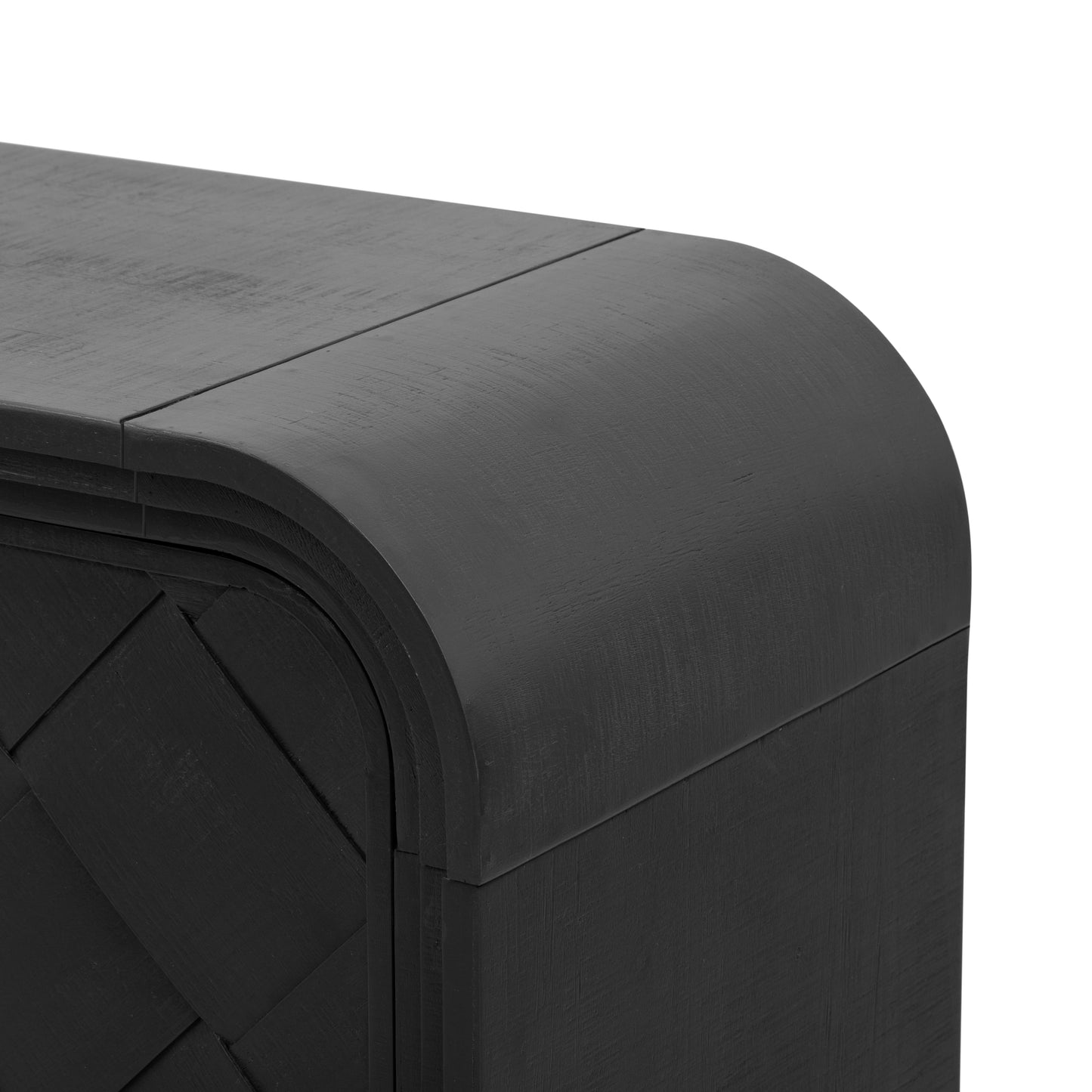 U_Style Versatile console table with Woven Wood Slats and Solid Wood Veneer,Suitable for Entryway, Hallway, Living Room,Foyer,Corridor