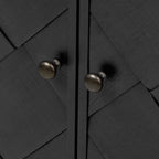 U_Style Versatile console table with Woven Wood Slats and Solid Wood Veneer,Suitable for Entryway, Hallway, Living Room,Foyer,Corridor