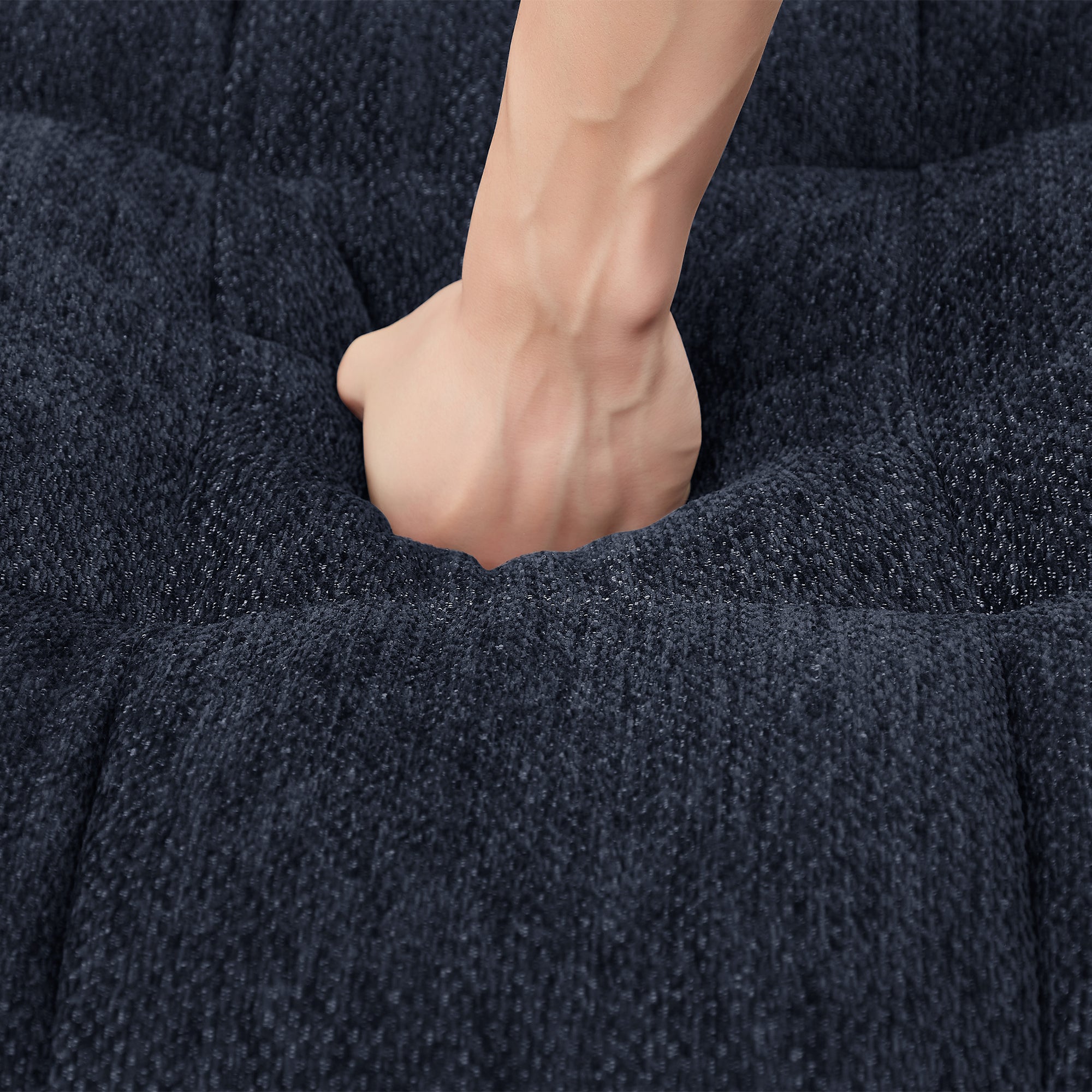 52.8 Loveseat Sofa Pull-out Sofa Bed Tufted Sleeper Sofa with an Adjustable Backrest, Three USB Ports and Two Lumbar Pillows for Living Room, Blue