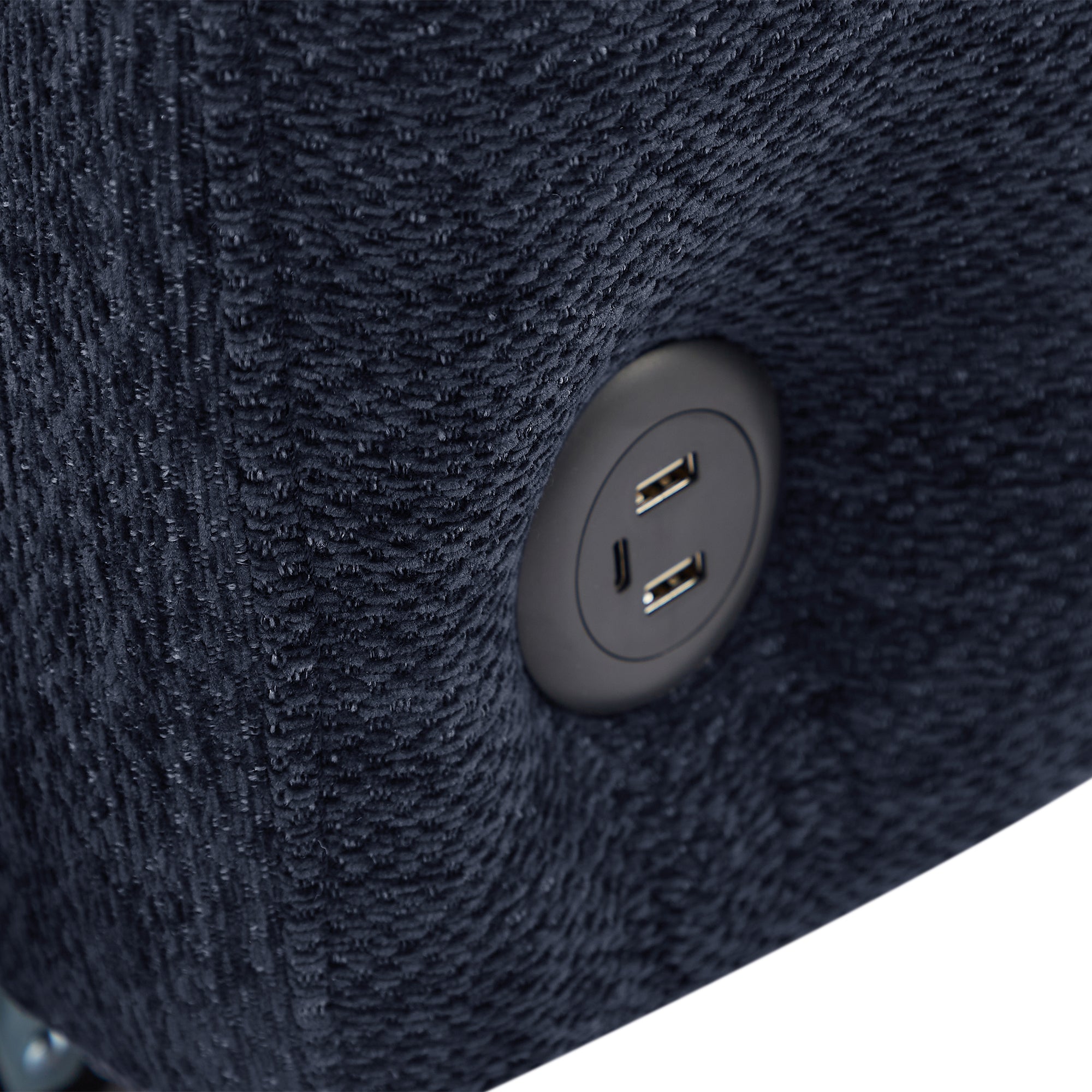 52.8 Loveseat Sofa Pull-out Sofa Bed Tufted Sleeper Sofa with an Adjustable Backrest, Three USB Ports and Two Lumbar Pillows for Living Room, Blue