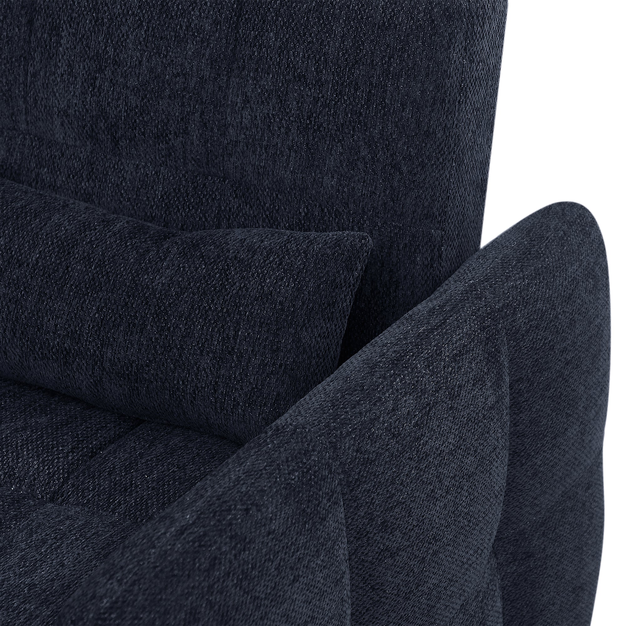 52.8 Loveseat Sofa Pull-out Sofa Bed Tufted Sleeper Sofa with an Adjustable Backrest, Three USB Ports and Two Lumbar Pillows for Living Room, Blue