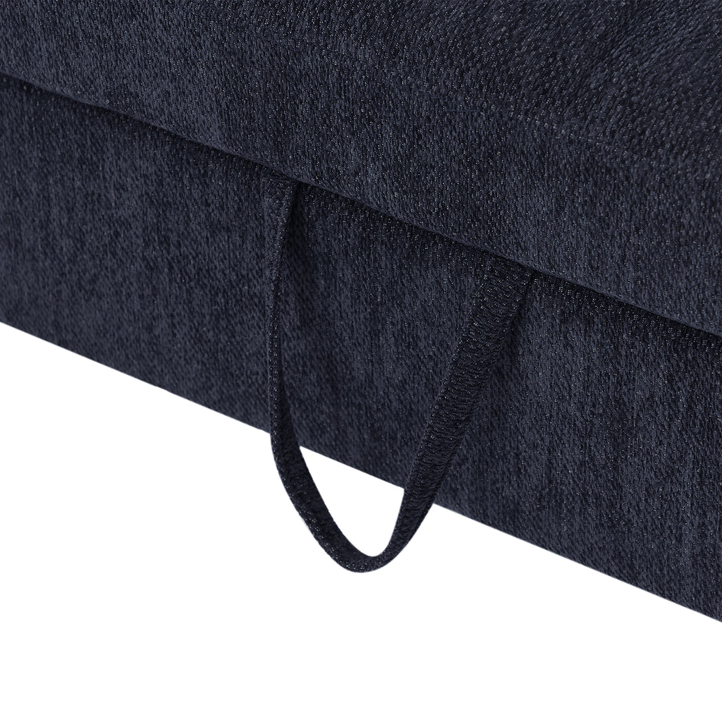 52.8 Loveseat Sofa Pull-out Sofa Bed Tufted Sleeper Sofa with an Adjustable Backrest, Three USB Ports and Two Lumbar Pillows for Living Room, Blue