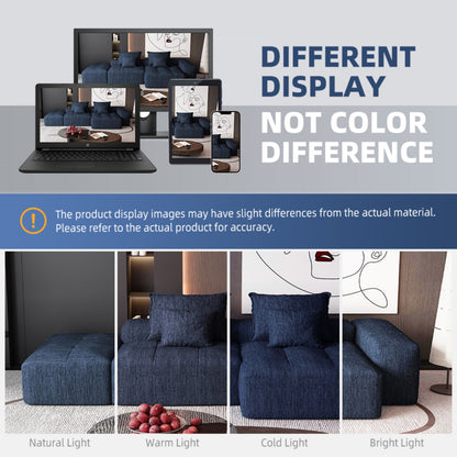 Modern Oversized Modular Sectional Sofa with Ottoman,seat,chaise lounge and armrest,Sparkling Chenille Fabric Soft Cushion Sofa with 4 Pillows,4 PCS DIY Combination Tufted Sofa,No Assembly Required