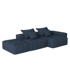 Modern Oversized Modular Sectional Sofa with Ottoman,seat,chaise lounge and armrest,Sparkling Chenille Fabric Soft Cushion Sofa with 4 Pillows,4 PCS DIY Combination Tufted Sofa,No Assembly Required