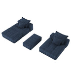 Modern Oversized Modular Sectional Sofa with Ottoman,seat,chaise lounge and armrest,Sparkling Chenille Fabric Soft Cushion Sofa with 4 Pillows,4 PCS DIY Combination Tufted Sofa,No Assembly Required