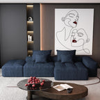 Modern Oversized Modular Sectional Sofa with Ottoman,seat,chaise lounge and armrest,Sparkling Chenille Fabric Soft Cushion Sofa with 4 Pillows,4 PCS DIY Combination Tufted Sofa,No Assembly Required