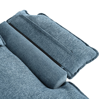 U_STYLE U-Shaped Chenille Sectional Sofa with Adjustable Armrest Pillows - Perfect for Living Rooms, Offices, and Spacious Spaces