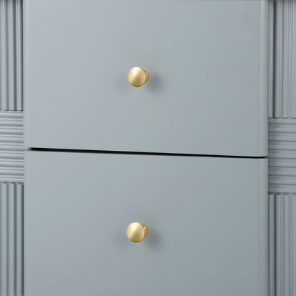 Modern Nightstand with 2 Storage Drawer, Fluted Bedside Table with Golden Metal Handles and Legs, End Table for Living Room and Bedroom, Easy Assembly, Blue