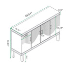 59.84''Large Size 4-Door Cabinet, Same as Living Room, Kitchen, Bedroom, Hallway (blue)