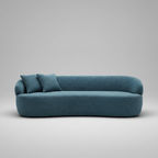 Blue sofa on a gray background