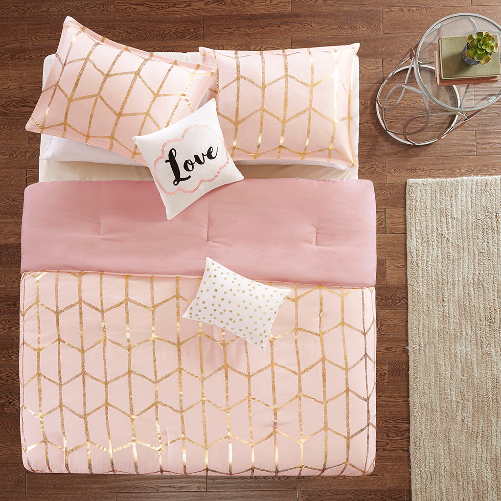 Metallic Printed Comforter Set
