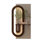 BotaniBeam Adjustable 3-Color LED Sandstone Wall Decor with Simulated Plants - 3D Art Sculpture, Glass Vase & Remote Control Light