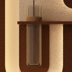 BotaniBeam Adjustable 3-Color LED Sandstone Wall Decor with Simulated Plants - 3D Art Sculpture, Glass Vase & Remote Control Light