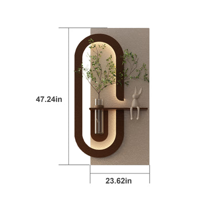 BotaniBeam Adjustable 3-Color LED Sandstone Wall Decor with Simulated Plants - 3D Art Sculpture, Glass Vase & Remote Control Light