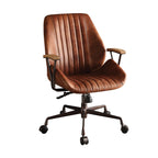 Brancaster Cocoa Aluminum Top Grain Leather Office Chair