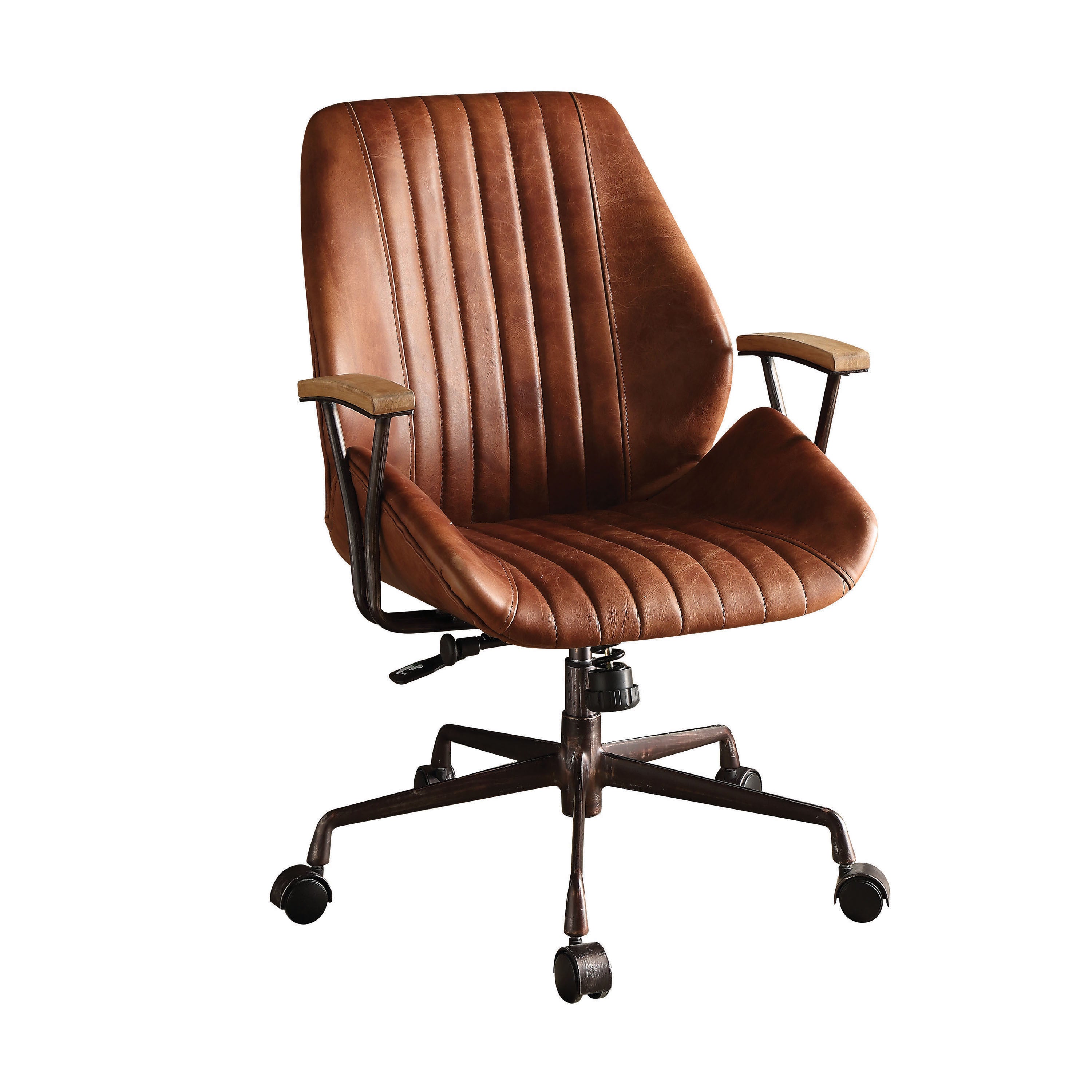 Brancaster Cocoa Aluminum Top Grain Leather Office Chair