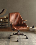 Brancaster Cocoa Aluminum Top Grain Leather Office Chair
