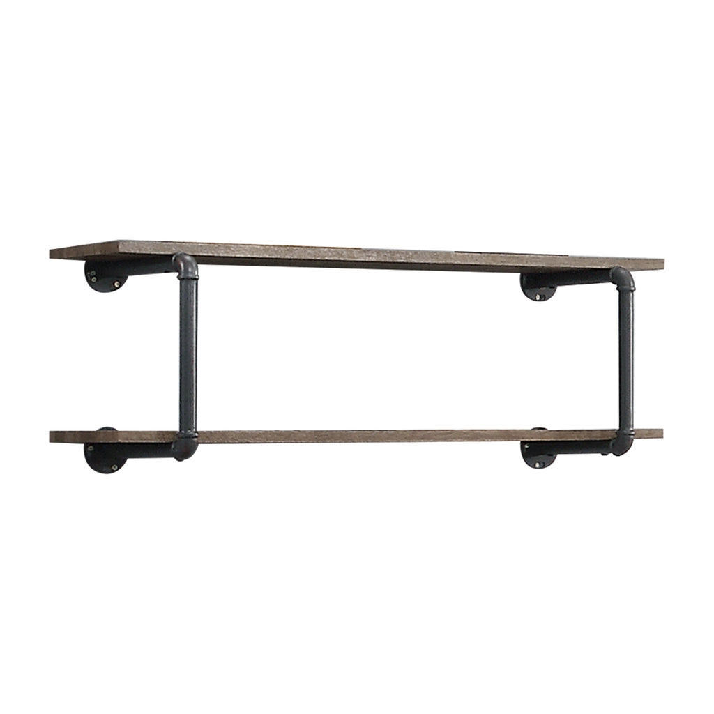 Brantley Antique Oak & Sandy Gray Finish Wall Rack