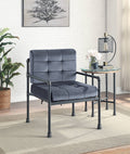 Brantley Gray Velvet & Sandy Gray Finish Accent Chair