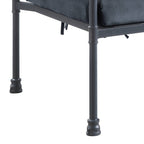 Brantley Gray Velvet & Sandy Gray Finish Accent Chair