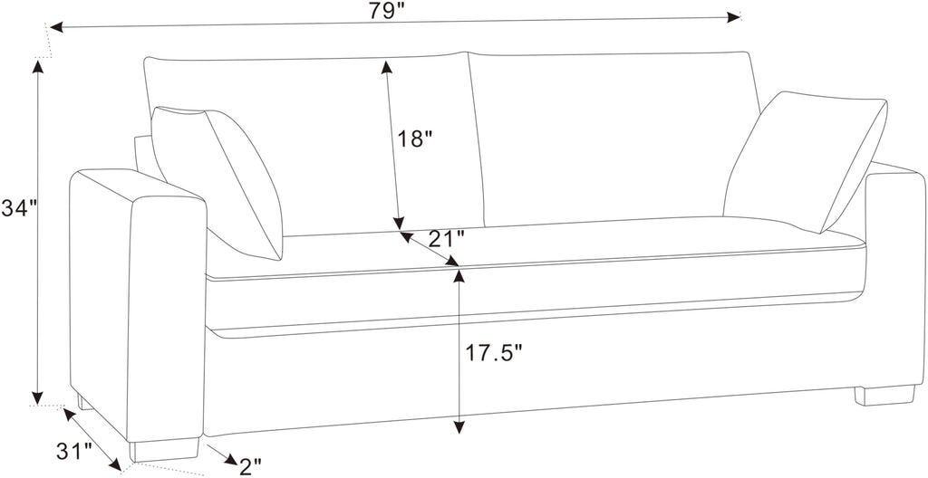 Coastal Haven Corduroy Sofa