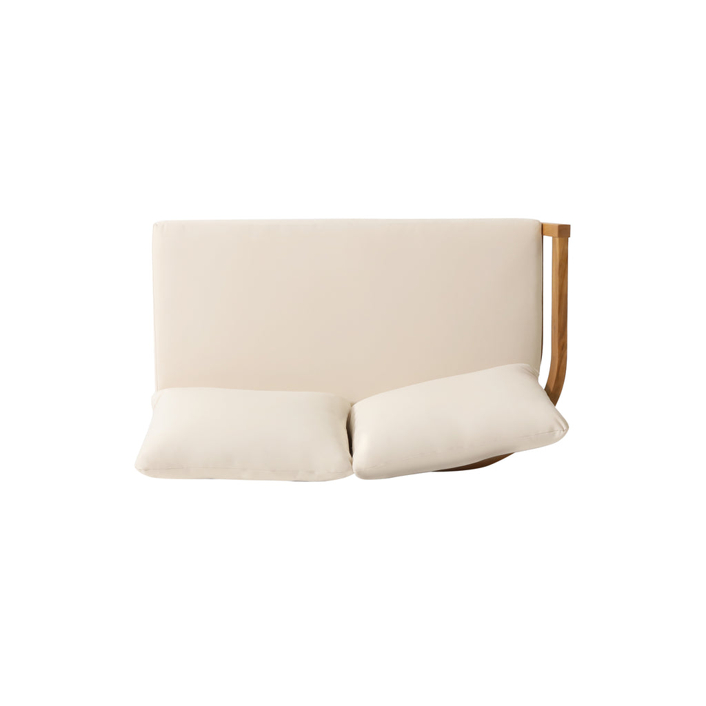 BROOKLYN 6-PIECES PATIO CONVERSATION SET, TEAK+BEIGE Patio Furniture Sets