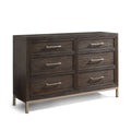 Broomfield Modern Wood 6-Drawer Dresser, Walnut Finish Dresser