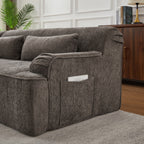 Chenille L-Shape Luxury Sectional Oversized Sofa,Mnimalist Design,Comfy Sleeper Couch for Living Room,Apartment&Reception Spaces,No Assembly Required Sectional Sofa