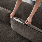 Chenille L-Shape Luxury Sectional Oversized Sofa,Mnimalist Design,Comfy Sleeper Couch for Living Room,Apartment&Reception Spaces,No Assembly Required Sectional Sofa