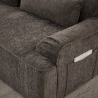 Chenille L-Shape Luxury Sectional Oversized Sofa,Mnimalist Design,Comfy Sleeper Couch for Living Room,Apartment&Reception Spaces,No Assembly Required Sectional Sofa