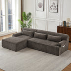 Chenille L-Shape Luxury Sectional Oversized Sofa,Mnimalist Design,Comfy Sleeper Couch for Living Room,Apartment&Reception Spaces,No Assembly Required Sectional Sofa