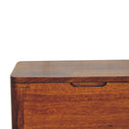 Artisan Furniture Solid Wood Chestnut Lid-up Storage Stool