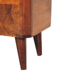 Artisan Furniture Solid Wood Chestnut Lid-up Storage Stool