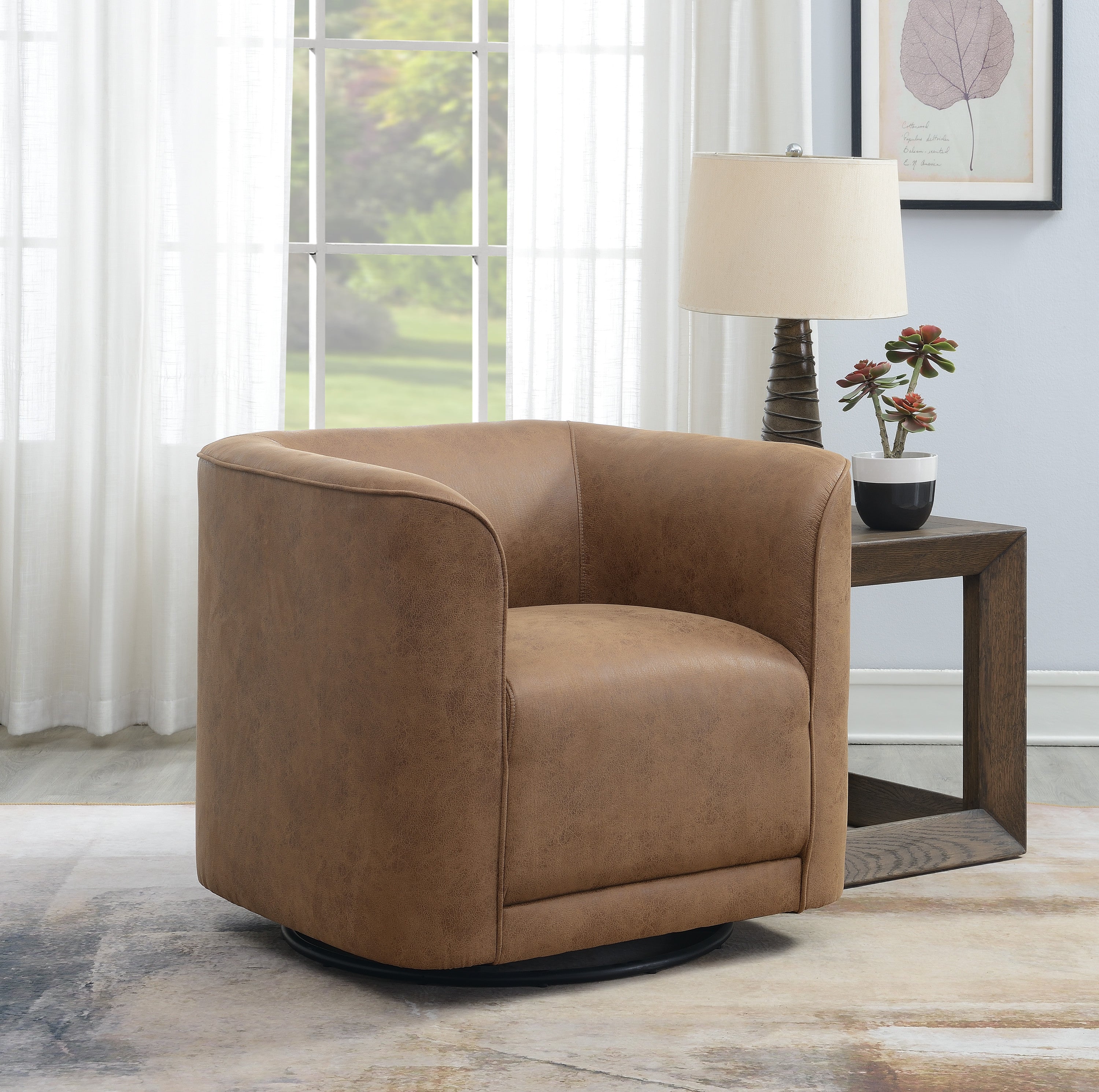 Brown Swivel Accent Chair Accent Chair