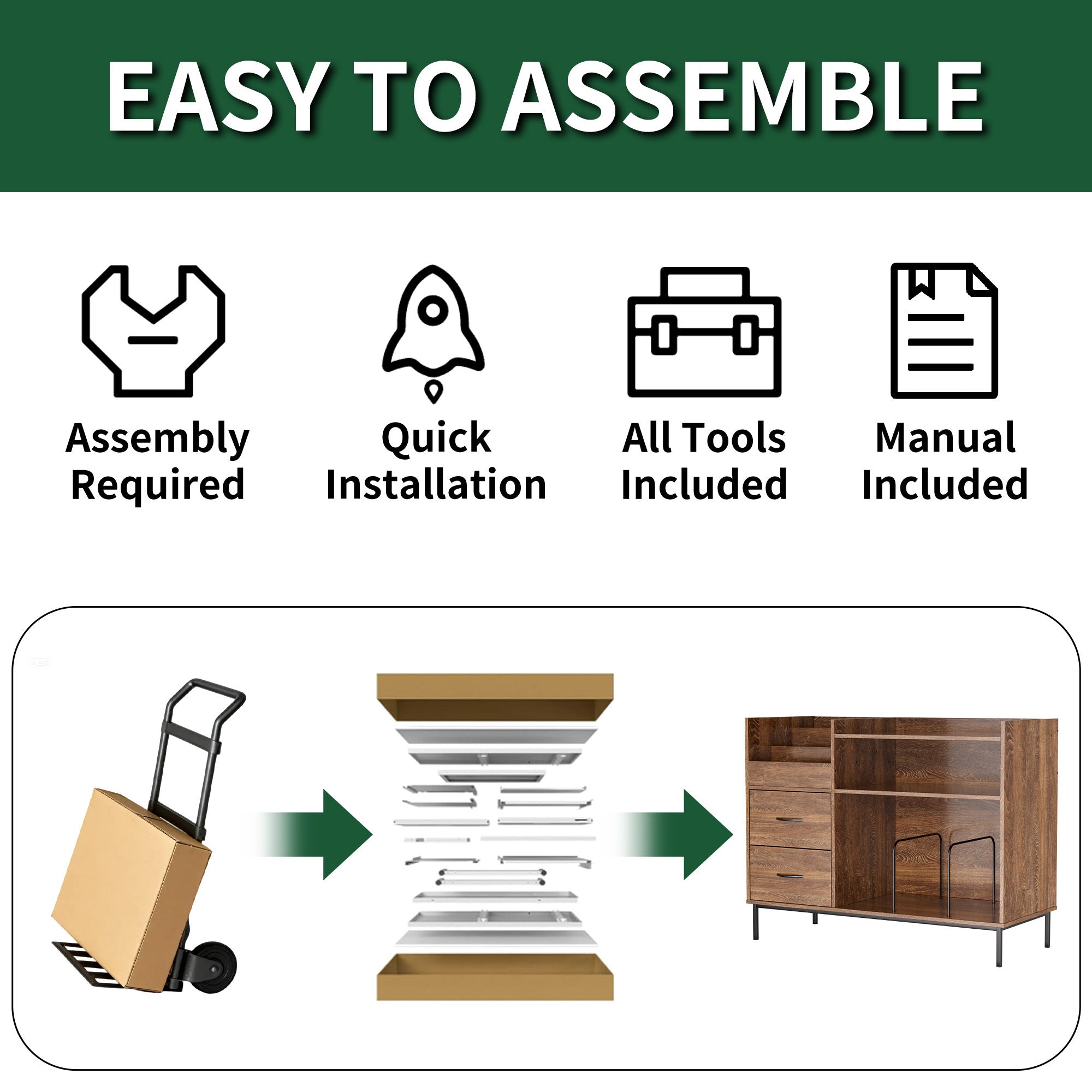 Record Player Stand with Adjustable Shelves, Holds 350+ Vinyls, Media Console with Speaker Shelf & 2 Drawers, 27.6' Turntable TV Stand for Living Room, Bedroom, Some Assembly Required Media Console