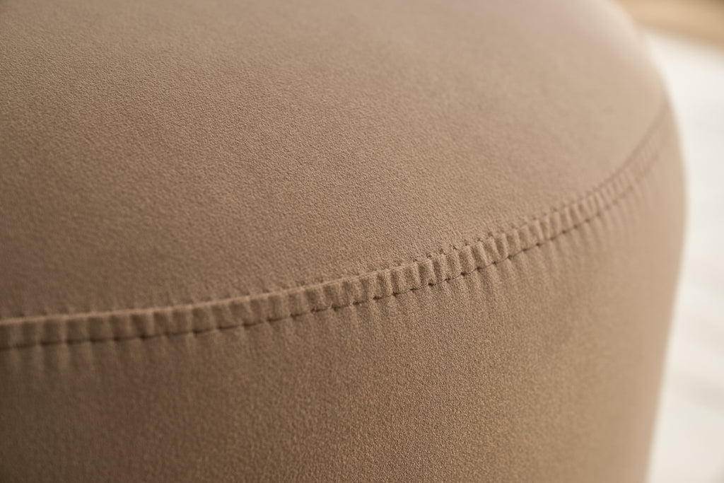 Set Of 1 Upholstered Kitchen & Dining Room Barrel Chair, Mid Century Modern Round Velvet Dining Chair, 360 Degree Swivel Comfy Armless Accent Makeup Vanity Side Chair for Bedroom Living Room