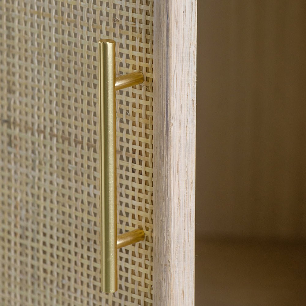 47.2x15.2x30.7" Brown Wooden Accent TV Cabinet with Three Doors - Groovy Boardz