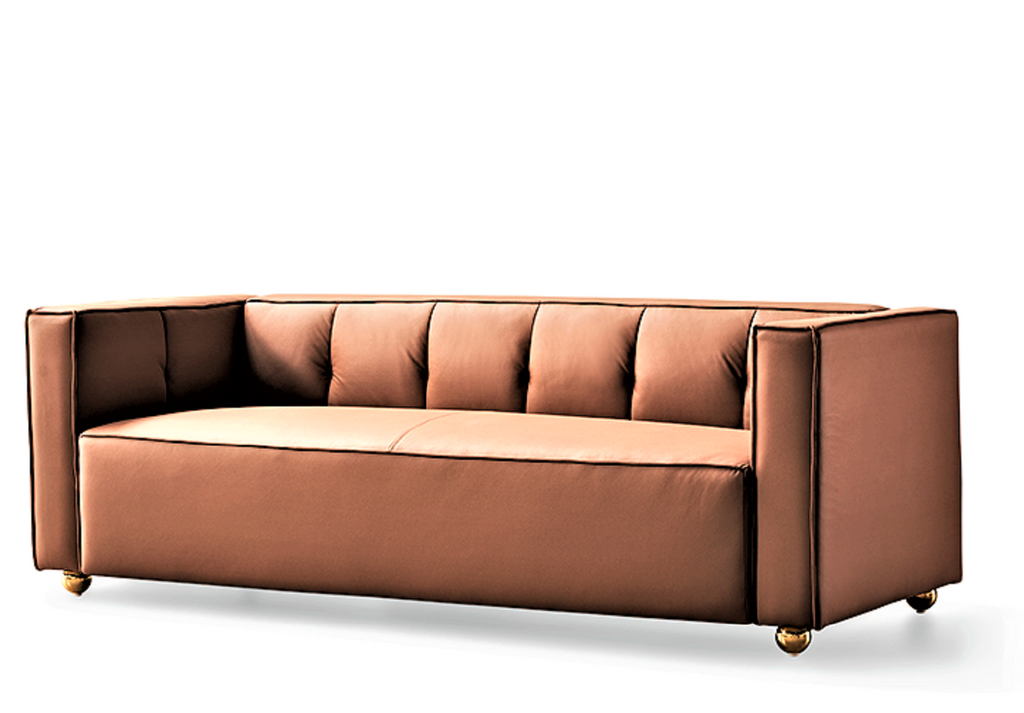 Polyester Sofa with Tufted Low Back Design, Elegant 3 Seater Couch for Coastal and Modern Farmhouse Living Rooms, 87 Inch Wide, Easy Assembly Sofa