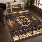 Tribes GC_YLS4005 Brown 7 ft. 10 in. x 10 ft. 3 in. Southwest Area Rug - Groovy Boardz